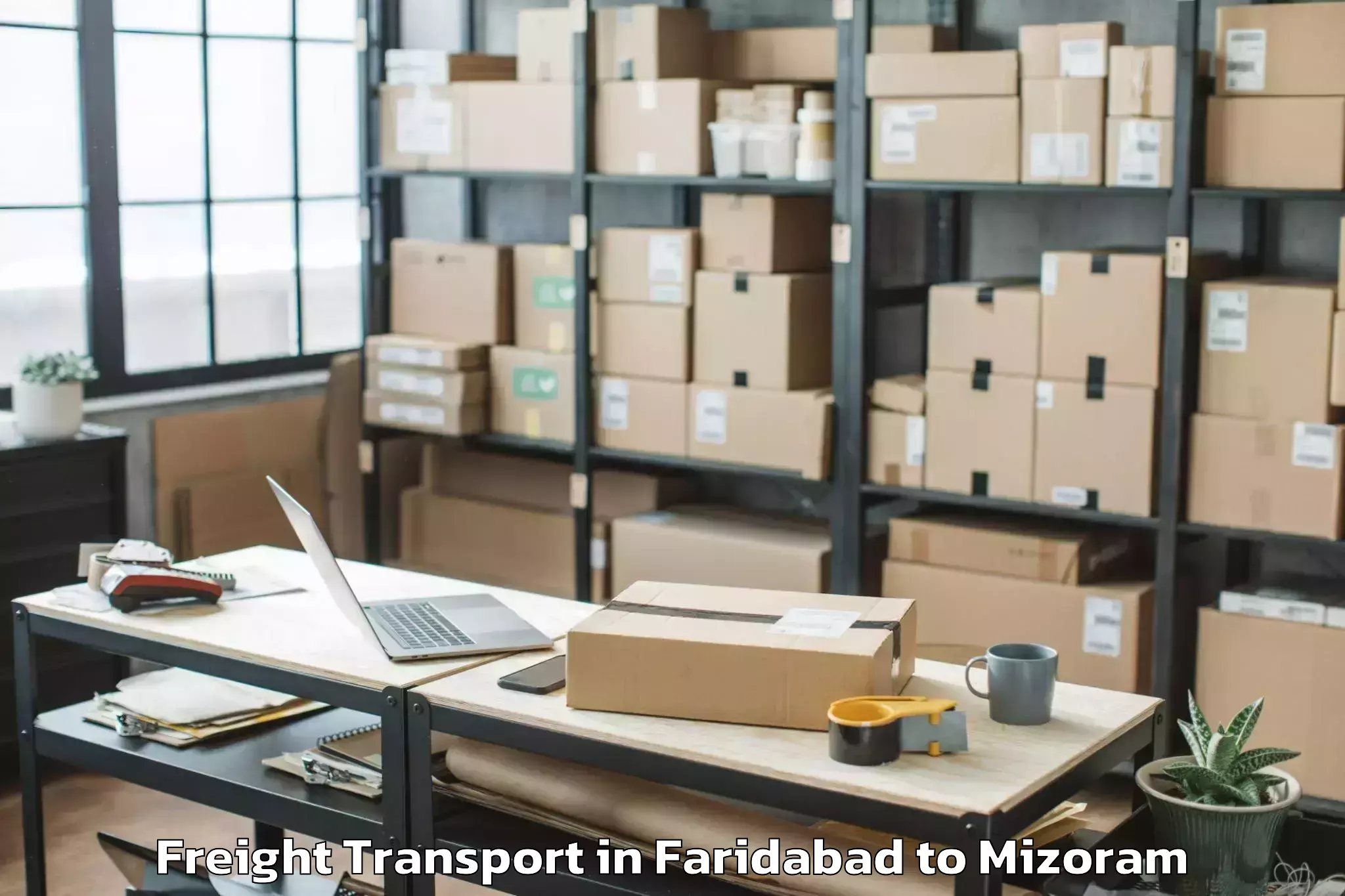 Affordable Faridabad to Aizawl Freight Transport